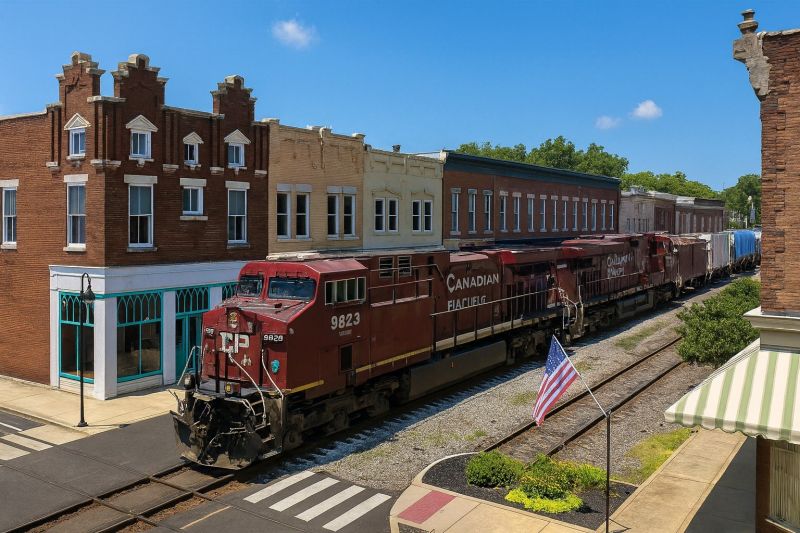 Completed Rail Painting - Vintage Train